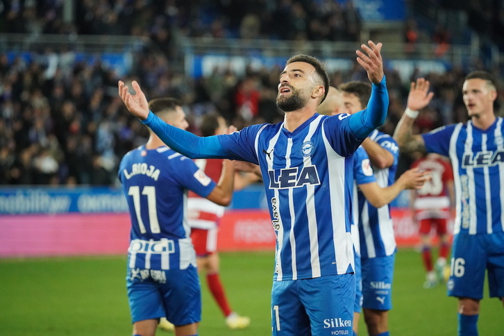 Rebbach, autor del segundo gol del Alavés, ha anotado su primer tanto en Liga.