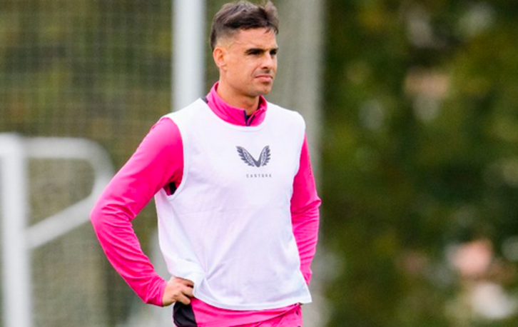 Dani García en un entrenamiento en Lezama.