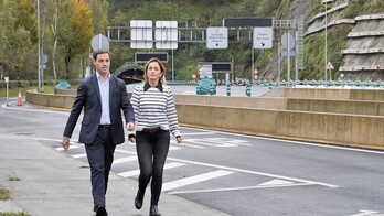 Imanol Pradales durante la presentación de las obras de los túneles de Artxanda.