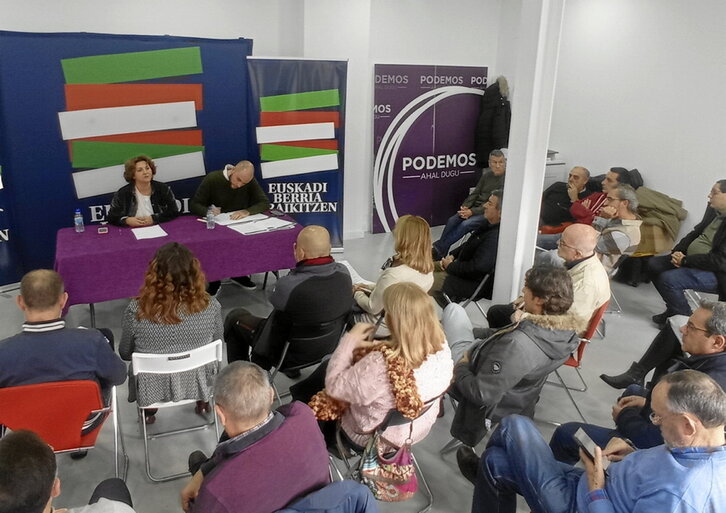 Encuentro político de Podemos en la capital alavesa.