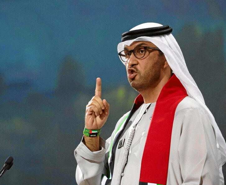 Sultán Ahmed Al-Yaber, preidente de la COP28 y de la petrolera emiratí Adnoc.