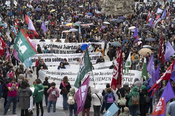 Movilización en Gasteiz en la huelga del sector público del 25 de octubre.