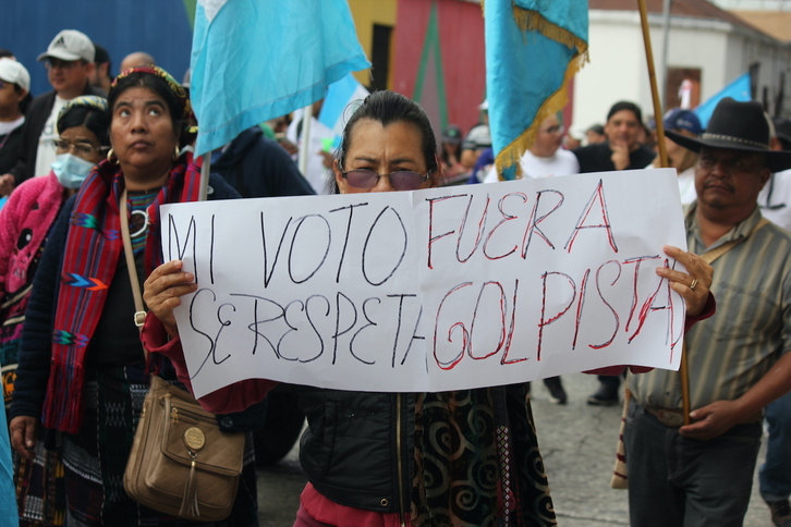 Protesta en Guatemala.
