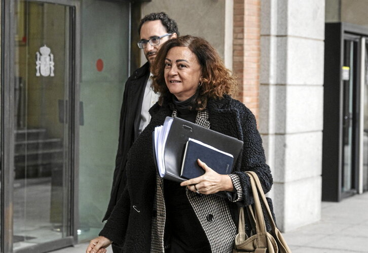 La representante de Cepyme, Teresa Díaz de Terán, a su llegada a la reunión.