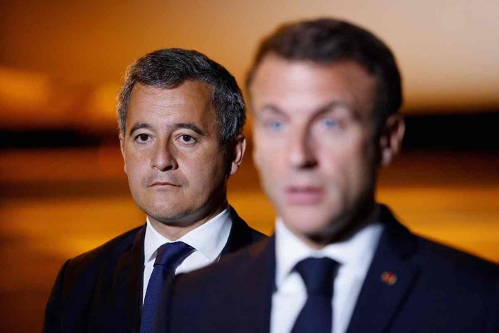 Darmanin y Macron, en una imagen de archivo.