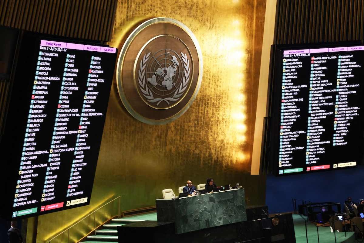 Una Abrumadora Mayoría De La Asamblea De La Onu Reclama Un Alto El