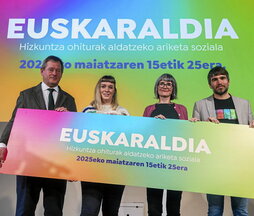 Euskaraldiaren edizio berriaren xehetasun batzuk azaldu zituzten koordinatzaileek.