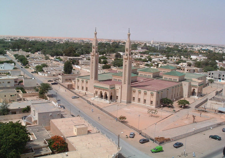 Vista de la gran mezquita de la capital de Mauritania.