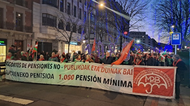 Manifestación de este sábado en Bilbo.