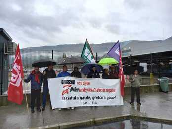 Foto de archivo de una movilización reciente de los trabajadores de Aamzon en Trapagaran.