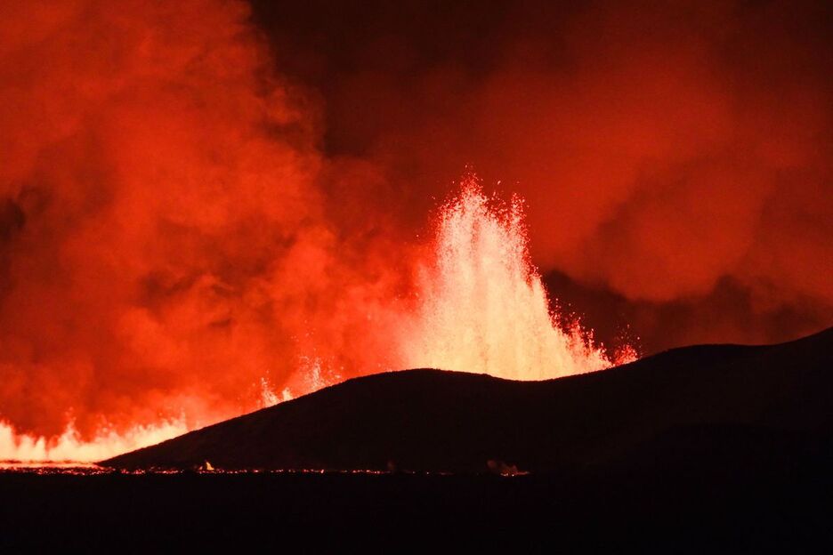 Lava surgida del volcán. 