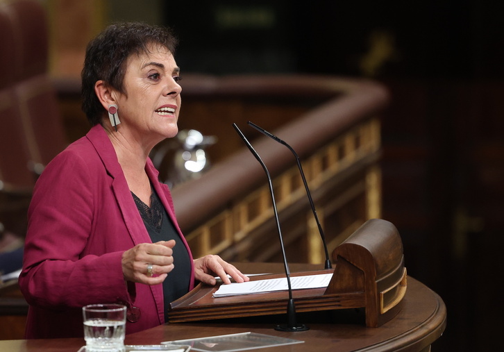 Mertxe Aizpurua, portavoz de EH Bildu en el Congreso, en un pleno anterior. 