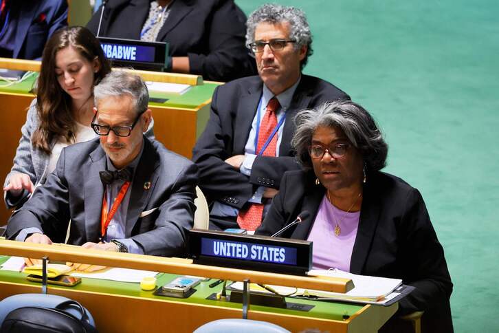 La representante de Estados Unidos ante la ONU, Linda Thomas-Greenfield.