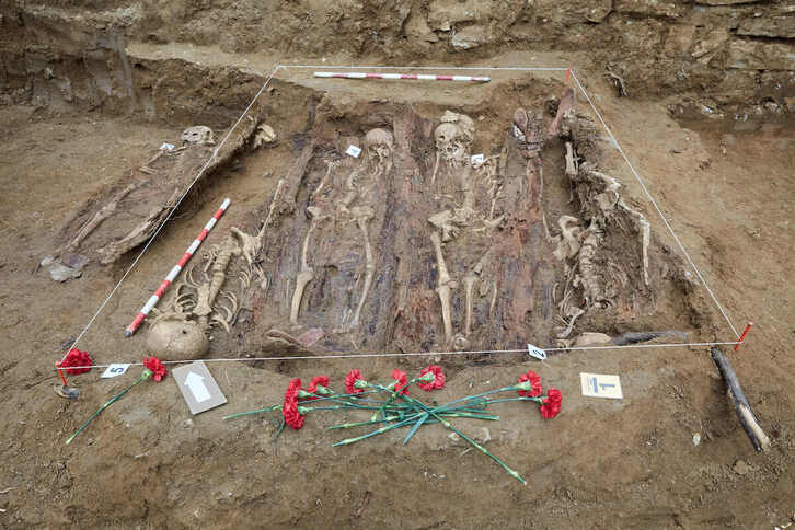 Imagen de las exhumaciones de Berriozar.