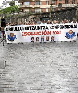 Protesta de sindicatos de la Ertzaintza.