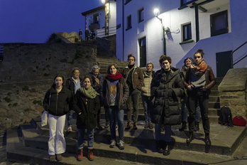 El Movimiento Feminista de Algorta ha compadecido en el Puerto Viejo.