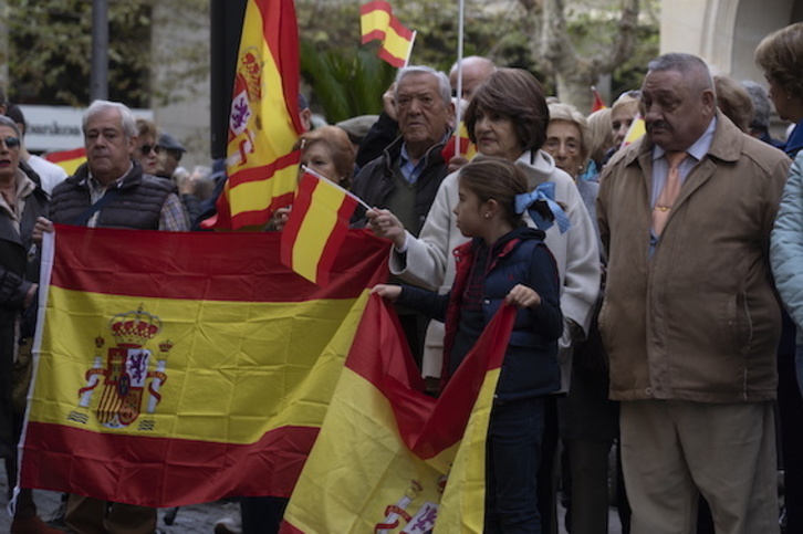 Manifestación ultra en Gasteiz el 12 de noviembre de este año en contra del Gobierno de Sánchez.