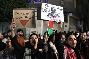 Protesta en Cisjordania, que también sufre una intensa represión.