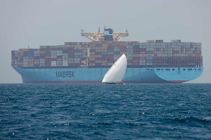 Imagen de archivo de un carguero de la danesa Maersk.