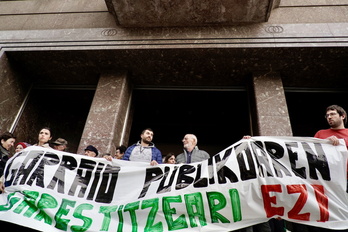 Garraio publikoaren tarifen igoeraren aurkako protesta.