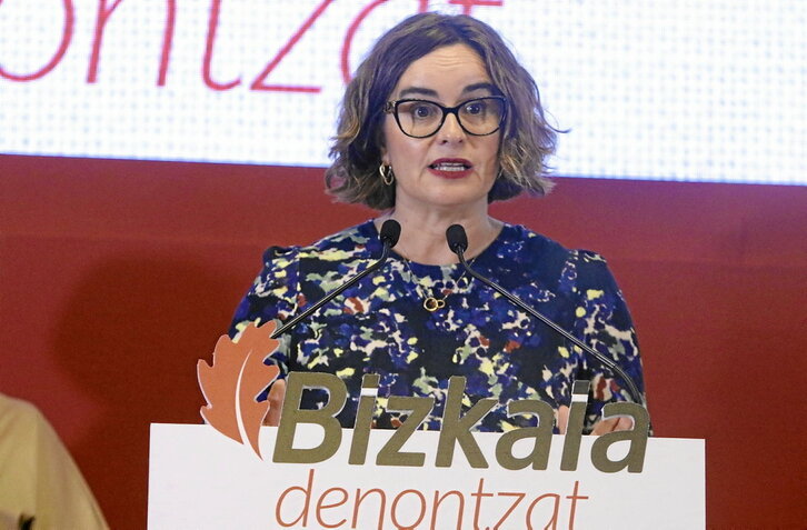 Elixabete Etxanobe es diputada general de Bizkaia desde julio de 2023.