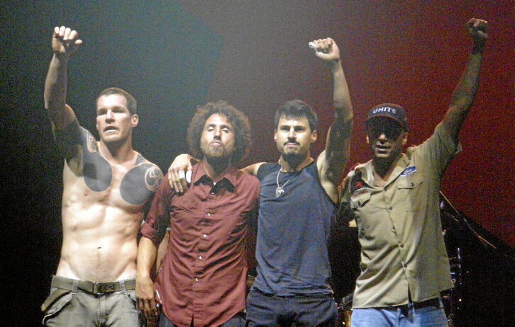 Tim Commerford, Zack de la Rocha, Brad Wilk y Tom Morello, en 2007.