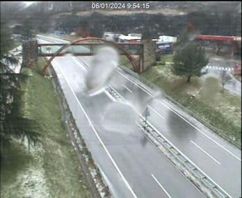 Lluvia intensa en Pagozelai, pero sin presencia de nieve, según muestran las cámaras del Gobierno navarro.