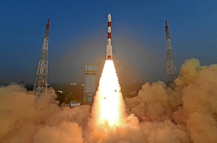 Lanzamiento del satélite XPoSat el 1 de enero desde el centro espacial Satish Dhawan, en Sriharikota, India.