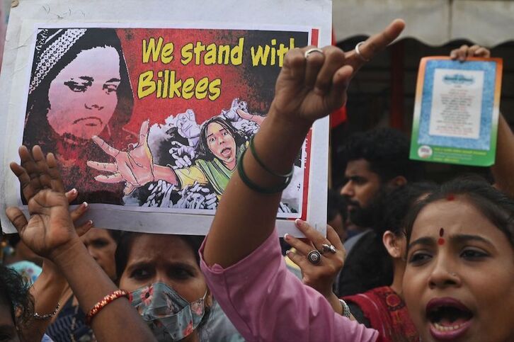 Protestas contra la excarcelación de los violadores en Mumbai.