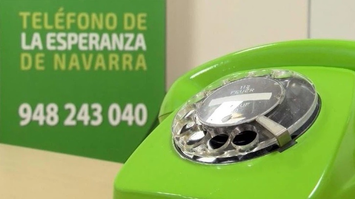 El Teléfono de la Esperanza recibió en Nafarroa 464 llamadas relacionadas con ideas suicidas en 2023.