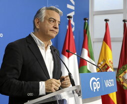 El presidente del PP vasco y cabeza de lista, Javier de Andrés.