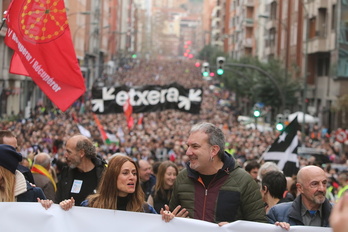 Itziar Ituño, en la manifestación el pasado 13 de enero.