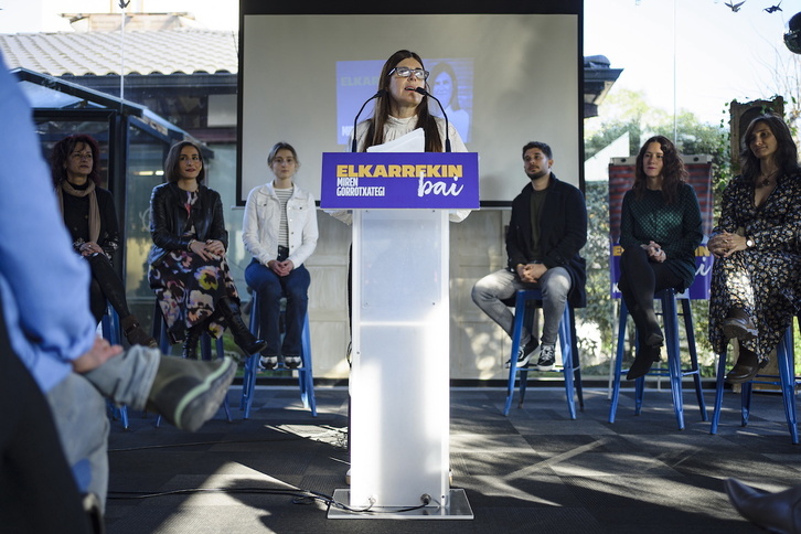 Miren Gorrotxategi ha presentado su candidatura para candidata de Podemos.