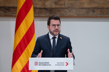 El president catalán, Pere Aragonès, el 23 de enero.