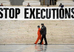 Imagen de una protesta contra la pena de muerte.