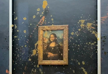 Imagen de ‘La Gioconda’, tras el ataque.