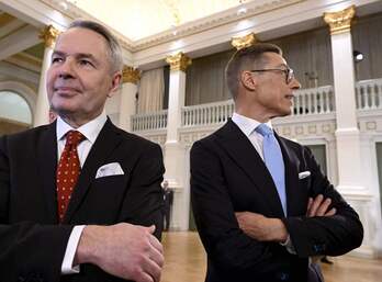 Haavisto (izquierda) y Stubb (derecha), los dos posibles presidentes finlandeses tras esta primera vuelta.