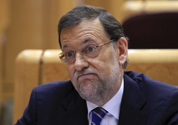 Mariano Rajoy, dando explicaciones en el Congreso sobre los «papeles de Bárcenas». 