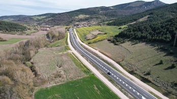 Imagen del primero de los tramos de la remodelada NA-121-A tras su finalización.