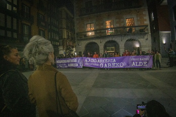 Concentración celebrada el lunes en Tolosa. 