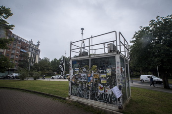 imagen de archivo de una instalación de medición en Easo, Donostia.