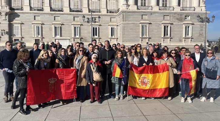 Delegación del PP de Nafarroa en la movilización contra la amnistía del pasado domingo en Madrid.