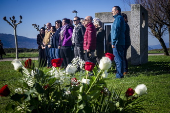 Homenaje a las víctimas de la Guerra Civil y del franquismo celebrado este sábado en Getxo.