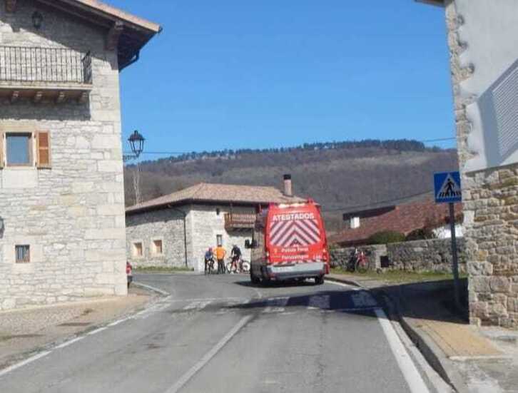 Imagen del accidente ocurrido en Markalain.