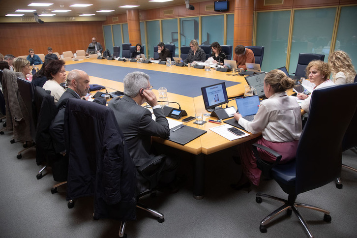 La consejera Sagardui y el viceconsejero Quintas han comparecido ante la Comisión de Salud del Parlamento de Gasteiz.