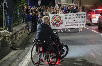 Manifestación contra el actual proyecto de la variante que tuvo lugar el 17 de noviembre en Las Carreras.