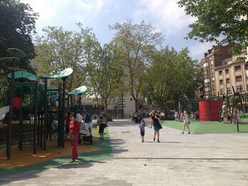 Imagen de archivo de la plaza Green Capital de Gasteiz, donde ocurrieron los hechos que se juzgan.