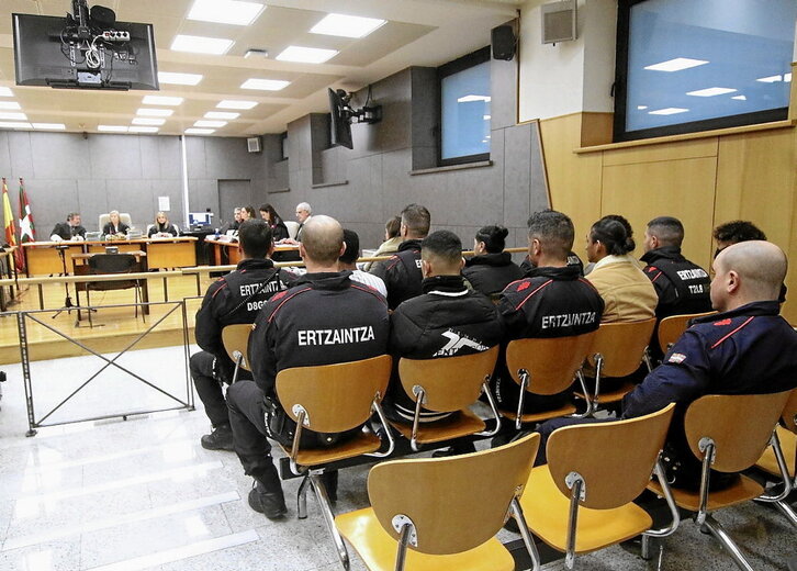 Imagen de una de las sesiones del juicio por la paliza a Alexandru Ionita.