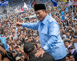 El exgeneral Prabowo Subianto, en un mitin.