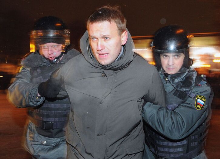 Una de las muchas detenciones sufridas por el opositor ruso.